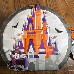 Disney Castle Backpack with Orange and Purple Accents